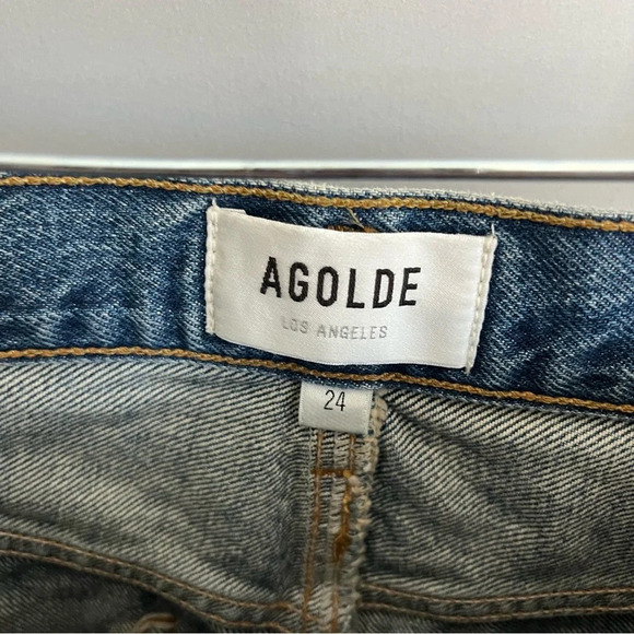 Agolde Leif Denim Maxi Skirt Size 24 NWT - Picture 5 of 7